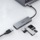 CB-C63 aluminiowy HUB USB-C | Ultra Slim | 4w1 | 3xUSB 3.1 | 1xMicroSD i SD