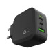 Ładowarka sieciowa PowerGaN 65W PD 3.0 QC 3.0 2xUSB-C 1xUSB-A 