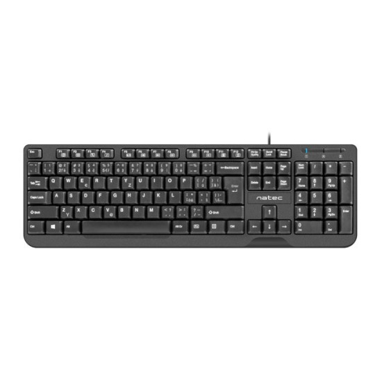 Klawiatura Trout Slim USB CZ/SK 1.8m Czarna