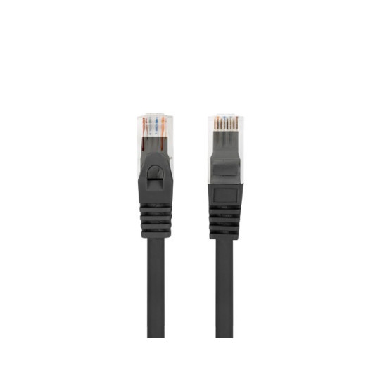 Patchcord kat.6 UTP LSZH CU 0.5m czarny fluke passed