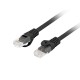 Patchcord kat.6 UTP LSZH CU 0.5m czarny fluke passed