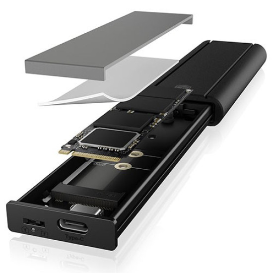 Obudowa dysku SSD IB-1807MT-C31 M.2 NVMe, USB 3.2(Gen2) Type-C, Aluminium 