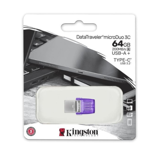 Pendrive Data Traveler MicroDuo 3C G3  64GB USB-A/USB-C 