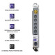 Listwa antyprzepięciowa Quick Switch, 8 gniazd, 1,8m, szara 