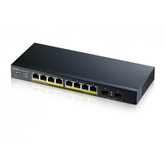 Przełącznik GS1900-10HP v2 8port L2 PoE 2xSFP 70W 802.3at 