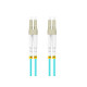 Patchcord światłowodowy Mm Lc/Upc-Lc/Upc Duplex 3.0mm 3m Aqua