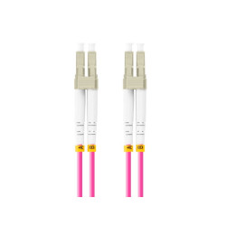 Patchcord światłowodowy Mm Lc/Upc-Lc/Upc Duplex 3.0mm 2m fioletowy