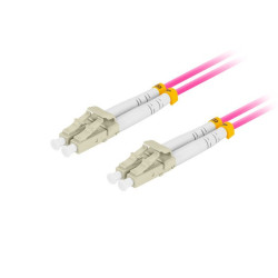Patchcord światłowodowy Mm Lc/Upc-Lc/Upc Duplex 3.0mm 10m fioletowy