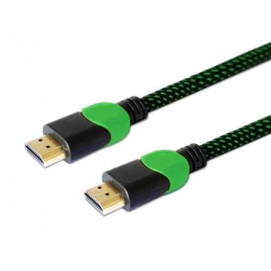 Kabel HDMI 2.0 dedykowany do XBOX zielono-czarny 1,8m, GCL-03