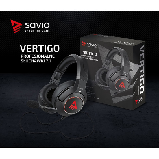 Słuchawki Gamingowe z mikrofonem, Vertigo
