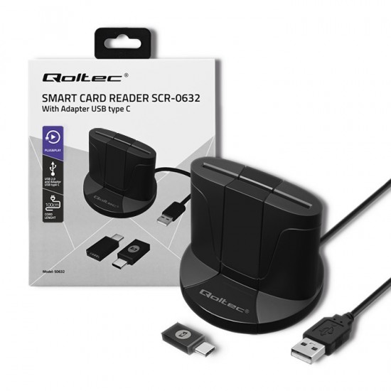 Inteligentny czytnik chipowych kart ID SCR-0632 | USB typu C Inteligentny czytnik chipowych kart ID SCR-0632 | USB typu C