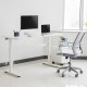 Biurko Ergo Office ER-401W Ręczna regulacja wysokości Białe