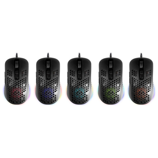 Mysz gamingowa przewodowa SHEPARD GM-620L 12800 dpi 7P RGB