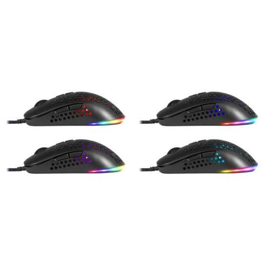 Mysz gamingowa przewodowa SHEPARD GM-620L 12800 dpi 7P RGB