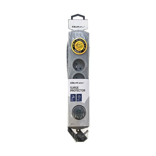 Listwa antyprzepięciowa Quick Switch, 4 gniazda, 1,5m, szara 