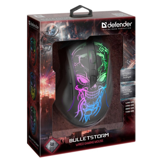 Mysz gamingowa przewodowa Bulletstorm GM-928 72000 dpi 7P