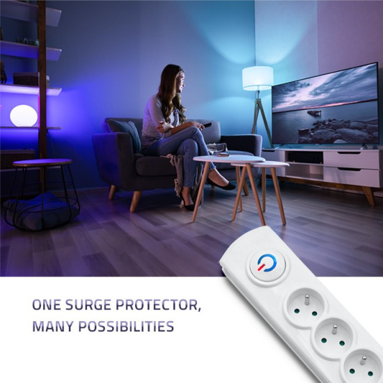 Listwa antyprzepięciowa | 8 gniazd | 1.5m 