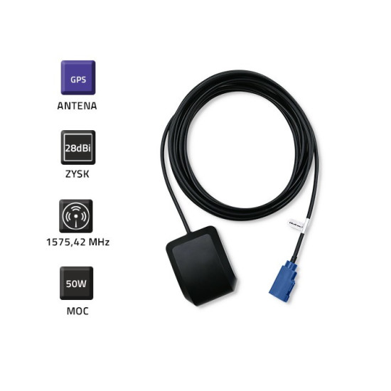 Antena GPS | 28dBi | Zewnętrzna 