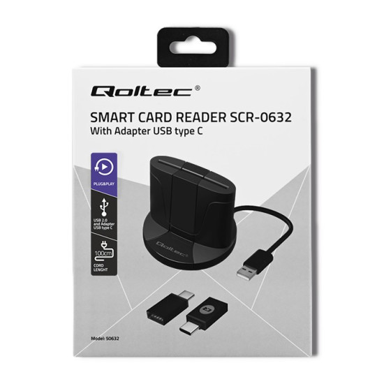 Inteligentny czytnik chipowych kart ID SCR-0632 | USB typu C 
