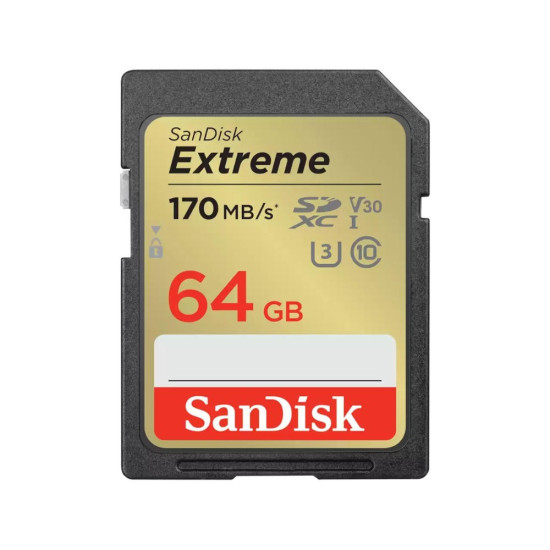 Karta pamięci Extreme SDXC 64GB 170/80 MB/s V30 UHS-I U3 