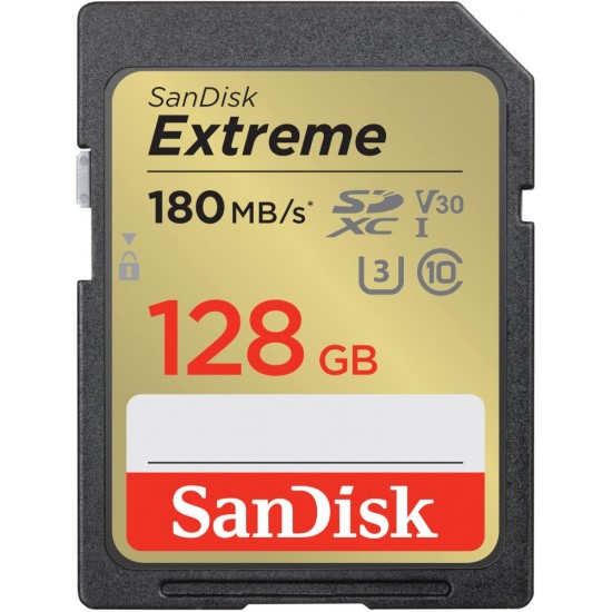 Karta pamięci Extreme SDXC 128GB 180/90 MB/s V30 UHS-I U3 