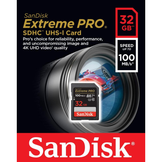 Karta pamięci Extreme Pro SDHC 32GB 100/90 MB/s V30 UHS-I U3 