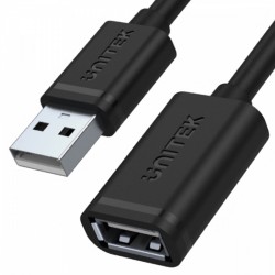 Przedłużacz USB 2.0 AM-AF, 0.5m; Y-C447GBK  Przedłużacz USB 2.0 AM-AF, 0.5m; Y-C447GBK