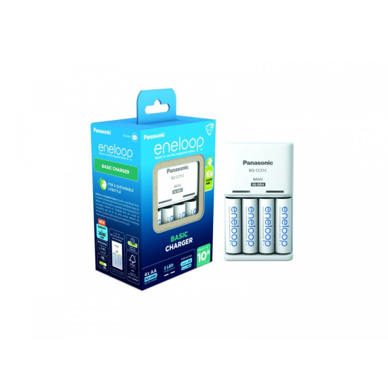 Eneloop ładowarka Basic BQCC51 + AA 4 sztuki
