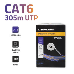 Kabel sieciowy/skrętka UTP | CAT6 | 305m 