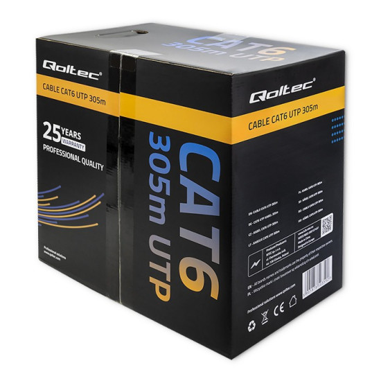 Kabel sieciowy/skrętka UTP | CAT6 | 305m 