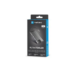 Stacja dokująca Multiport Fowler Plus USB-C PD, 3x USB 3.0, HDMI 4K, RJ45, SD, micro SD 