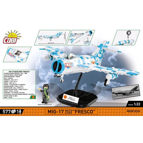 Klocki Historicall Collection Vietnam War MIG17 Nato Code Fresco