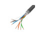 KABEL LAN UTP KAT-5E 305M DRUT OUTDOOR ŻELOWANY CU CZARNY FLUKE PASSED LANBERG