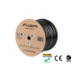 KABEL LAN FTP KAT-5E 305M DRUT OUTDOOR ŻELOWANY CU CZARNY FLUKE PASSED LANBERG