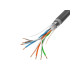 KABEL LAN FTP KAT-5E 305M DRUT OUTDOOR ŻELOWANY CU CZARNY FLUKE PASSED LANBERG