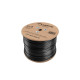 KABEL LAN FTP KAT-5E 305M DRUT OUTDOOR ŻELOWANY CU CZARNY FLUKE PASSED LANBERG