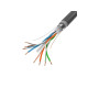KABEL LAN FTP KAT-6 305M DRUT OUTDOOR ŻELOWANY CU CZARNY FLUKE PASSED LANBERG
