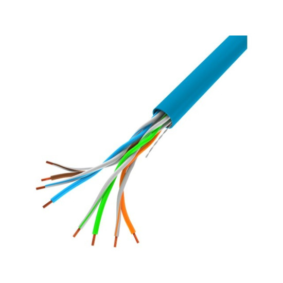 Kabel UTP Kat.5E CU 305 m drut FLUKE niebieski LCU5-12CU-0305-B