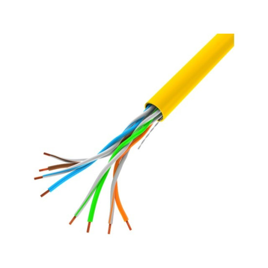 Kabel UTP Kat.5E CU 305 m drut FLUKE żółty LCU5-12CU-0305-Y