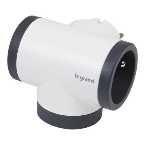 Rozgałęziacz  obrotowy 2xP+Z +USB AC-B/C