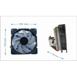 Chłodzenie CPU Huracan 12cm 100W 4-pin multicolor LED