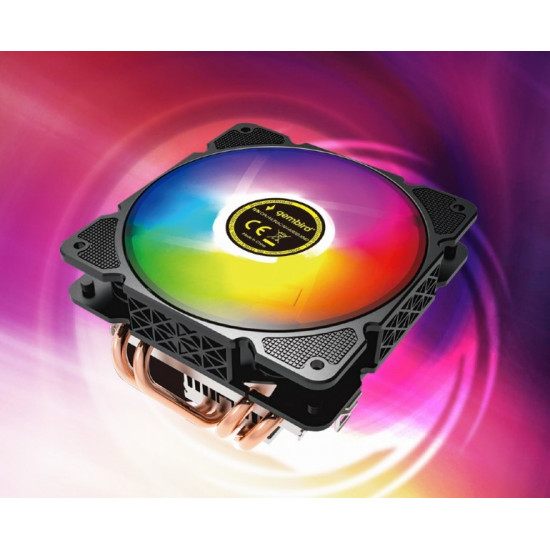 Chłodzenie CPU Huracan 12cm 100W 4-pin multicolor LED