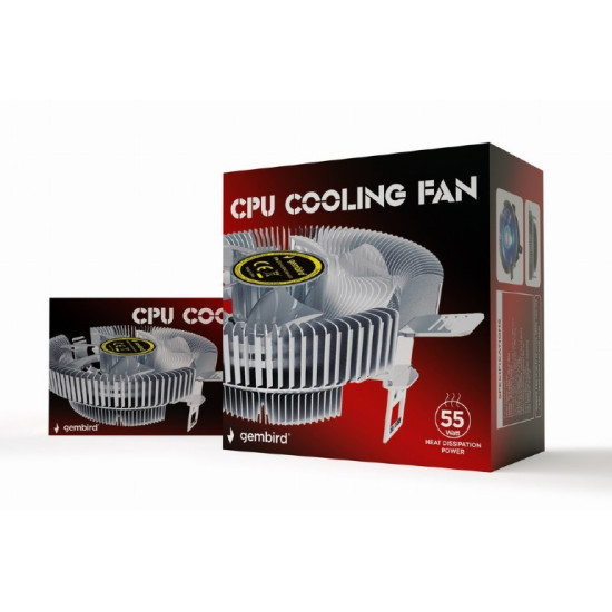 Chłodzenie CPU Huracan 9cm 55W 4-pin niebieski LED