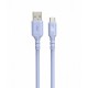 Kabel USB-USB C 1m. silikonowy fioletowy