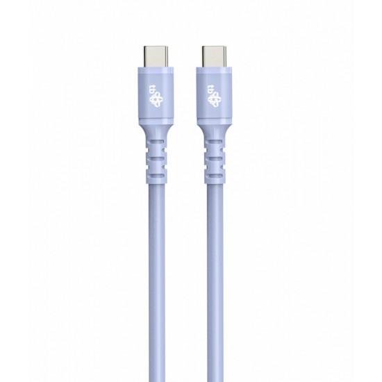 Kabel USB C - USB C 1m silikonowy fioletowy 