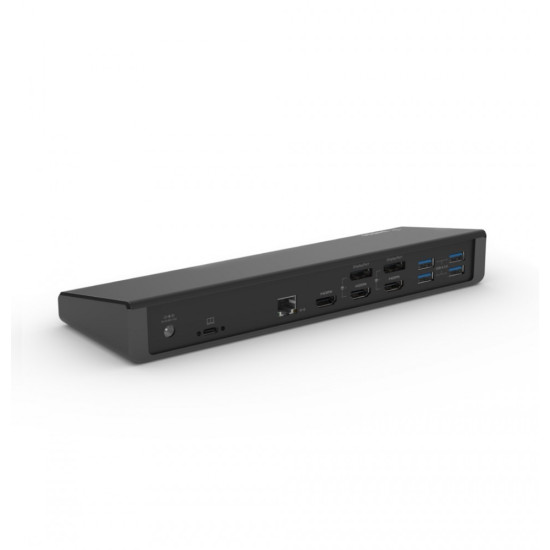 Stacja dokująca USB C Display Link, obsługa trzech wyświetlaczy do 4K, HDMI, DP, USB C, USB A, GbE, Audio, PD 85w, kompatybilność z Mac/PC/Chrome