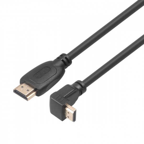 Kabel HDMI v 2.0 pozłacany 1.8 m kątowy 