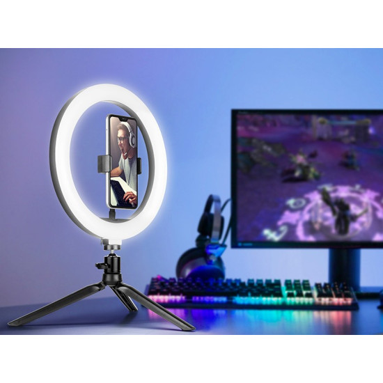 Lampa pierścieniowa Ring 26 cm z mini statywem 