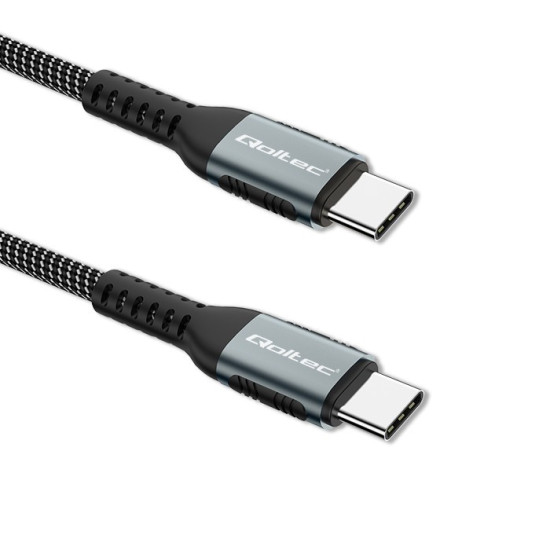 Kabel USB 2.0 typ C | USB 2.0 typ C 100W | QC 3.0 | PD | 1m |    Czarny 