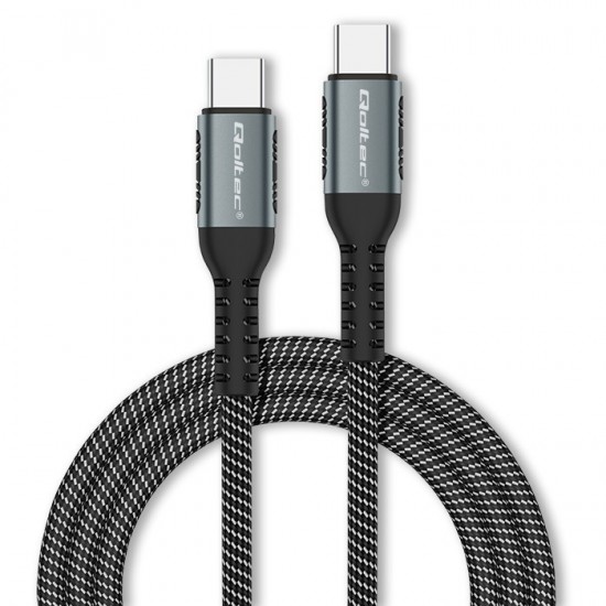 Kabel USB 2.0 typ C | USB 2.0 typ C 100W | QC 3.0 | PD | 1m |    Czarny 